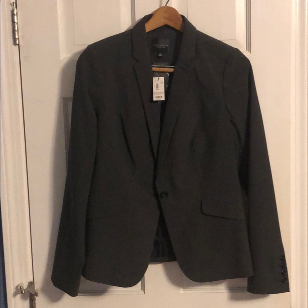 Gray suit jacket